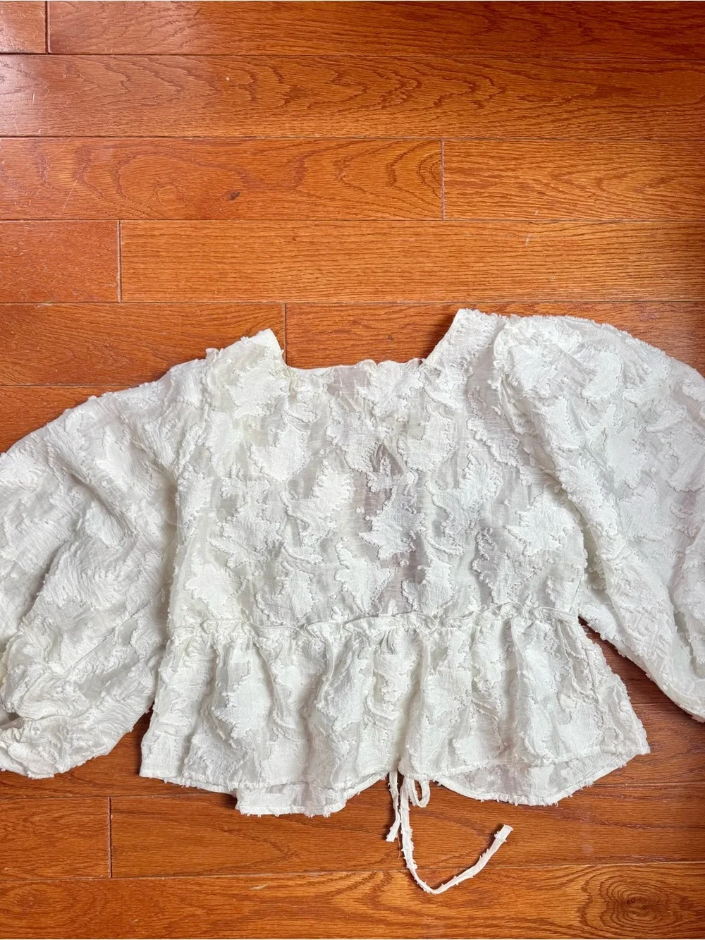Free People white backless top